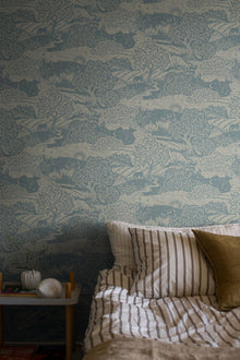 5828 Solängen Blue and Beige Wallpaper by Boråstapeter