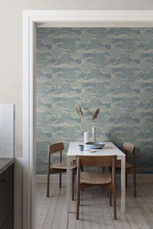 5828 Solängen Blue and Beige Wallpaper by Boråstapeter