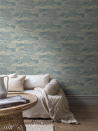 5828 Solängen Blue and Beige Wallpaper by Boråstapeter