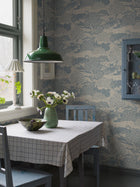 5828 Solängen Blue and Beige Wallpaper by Boråstapeter