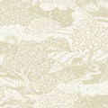 Solängen Yellow and White Nordic Folk Wallpaper by Boråstapeter