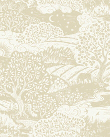 5829 Solängen Yellow and White Wallpaper by Boråstapeter