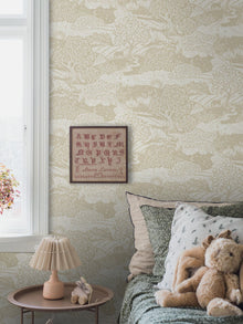 5829 Solängen Yellow and White Wallpaper by Boråstapeter