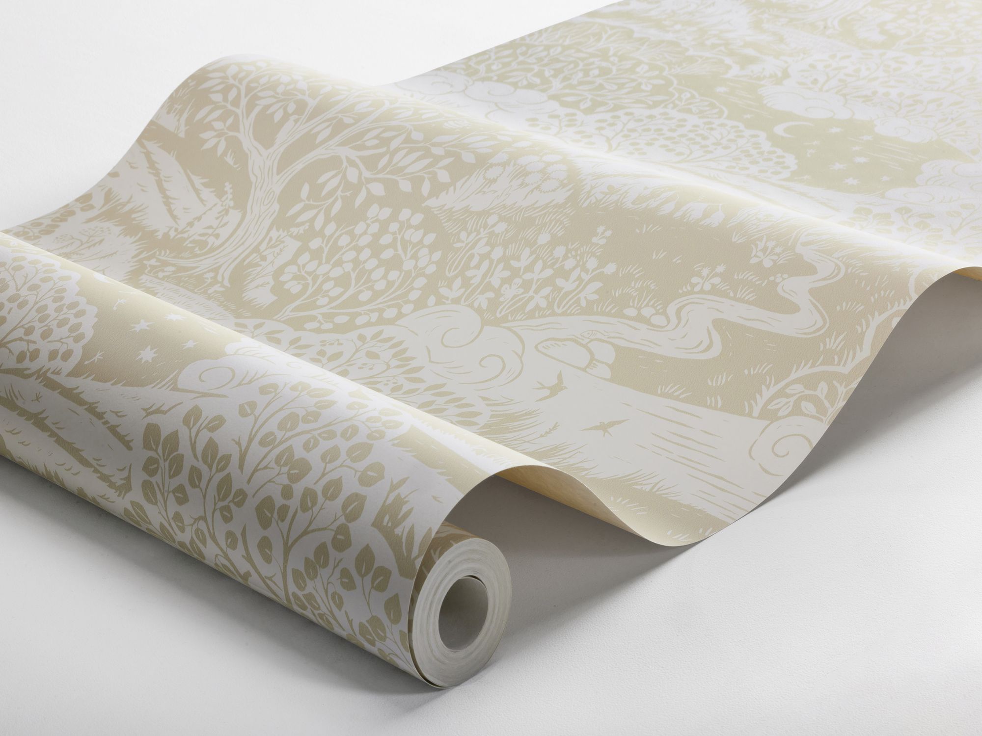 5829 Solängen Yellow and White Wallpaper by Boråstapeter