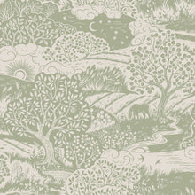 5830 Solängen Green and Beige Wallpaper by Boråstapeter