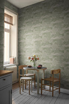 5830 Solängen Green and Beige Wallpaper by Boråstapeter