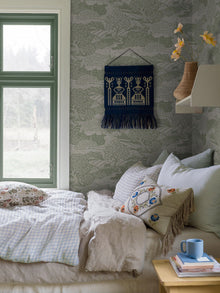 5830 Solängen Green and Beige Wallpaper by Boråstapeter