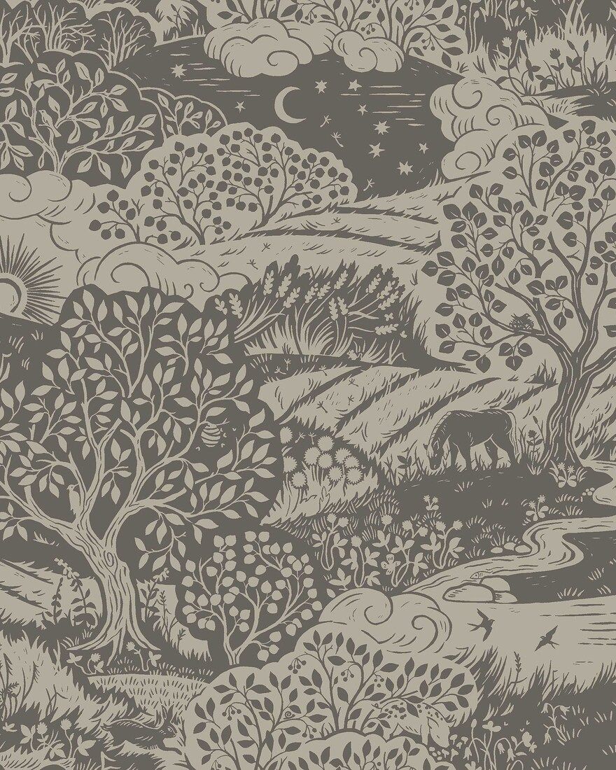5831 Solängen Grey and Beige Wallpaper by Boråstapeter
