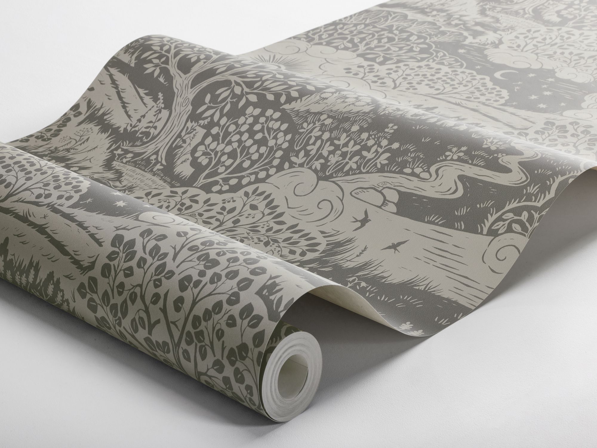 5831 Solängen Grey and Beige Wallpaper by Boråstapeter