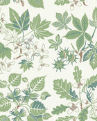 5832 Arboretum Green and White Wallpaper by Boråstapeter