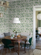 5832 Arboretum Green and White Wallpaper by Boråstapeter