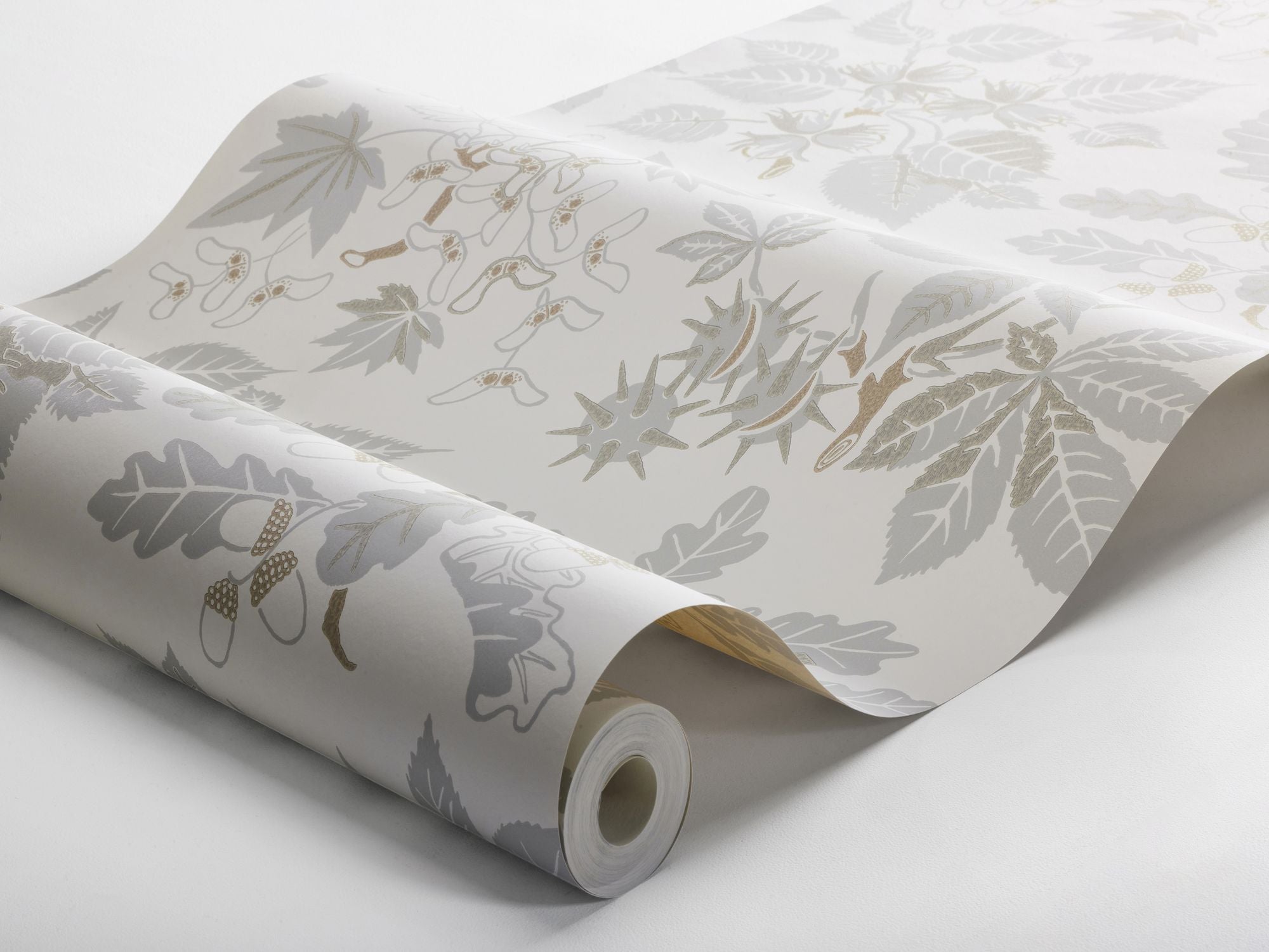 5833 Arboretum Grey and Beige Wallpaper by Boråstapeter