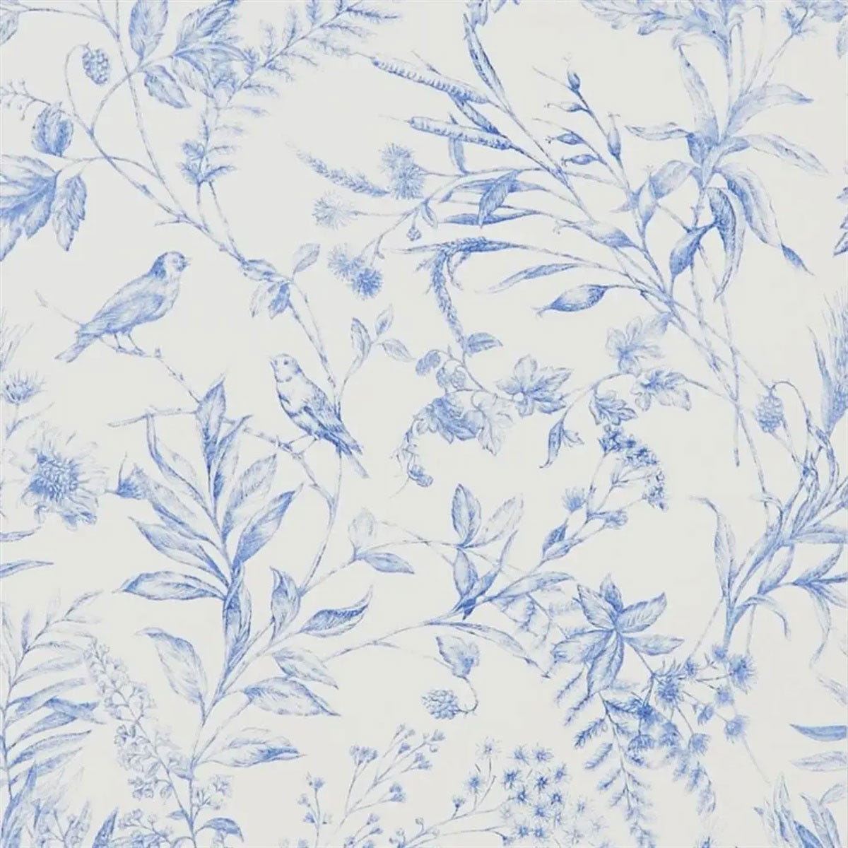 PRL710/02 Fern Toile Signature Florals Bluebell Wallpaper by Ralph Lauren