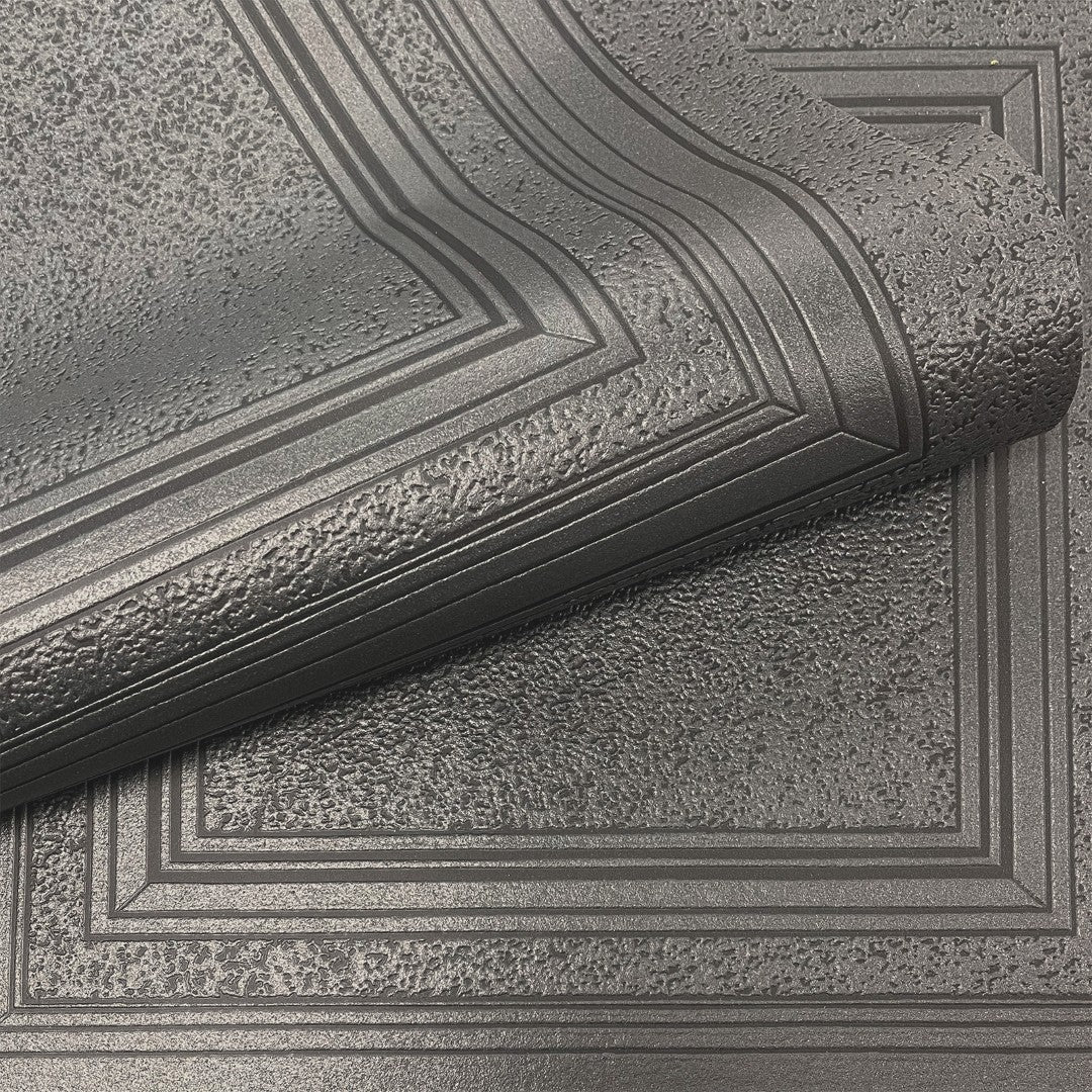5850 Textured Wood Panel Black wallpaper by Belgravia