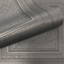 5850 Textured Wood Panel Black wallpaper by Belgravia