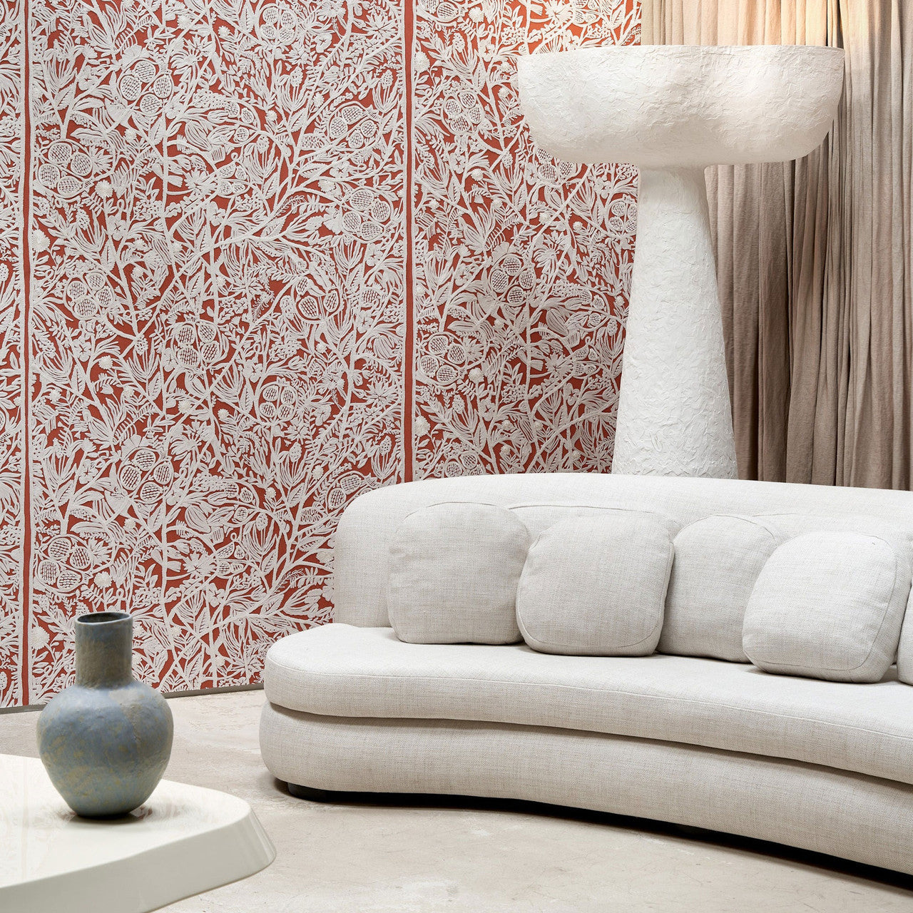 58536 La Perle Le Couturier Coral Wallpaper By Arte