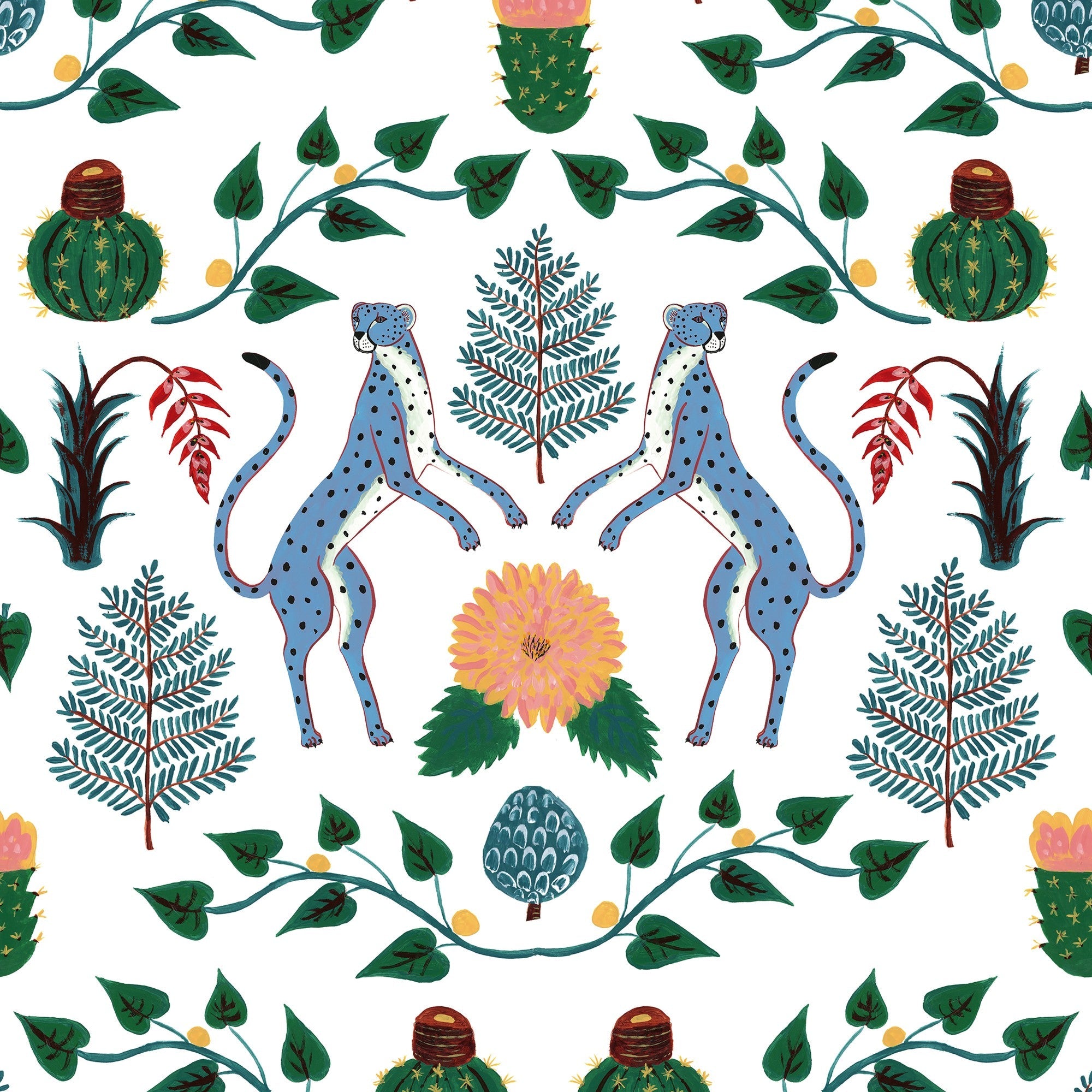 5900043 Cheetahs Azul Anima Wallpaper by Coordonné