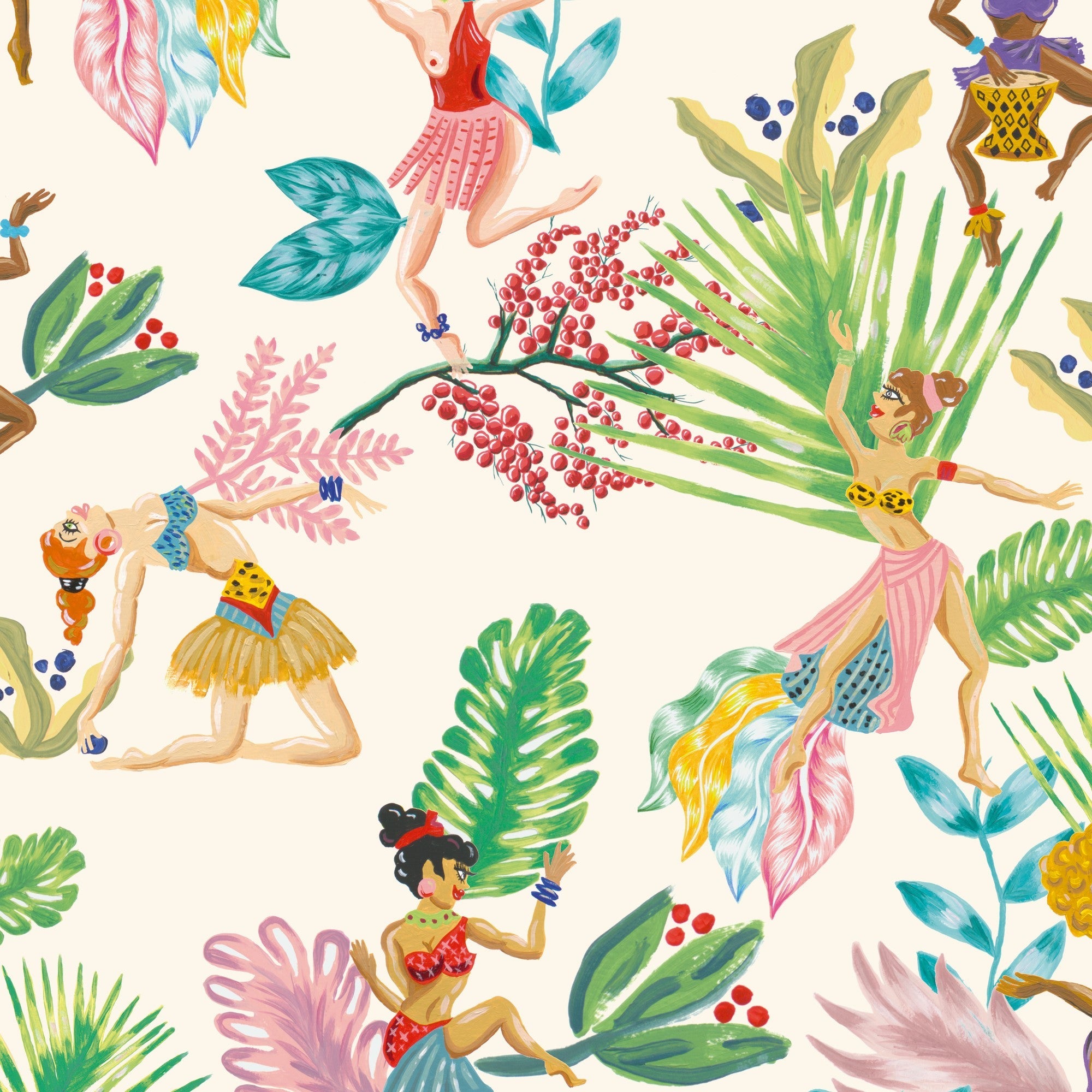 5900073 Calypso Dancers Hueso Anima Wallpaper by Coordonné