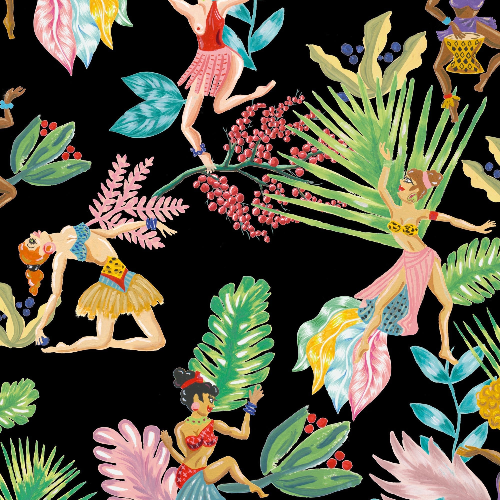 5900074 Calypso Dancers Negro Anima Wallpaper by Coordonné
