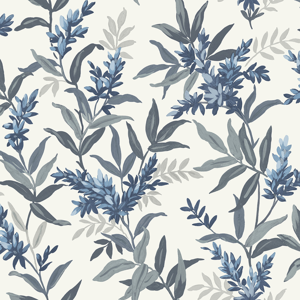 5905 Olivia Blue Floral Wallpaper by Belgravia