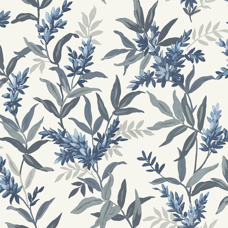 5905 Olivia Blue Floral Wallpaper by Belgravia