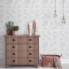 10459-31 Largo Leaf Grey Metallic Wallpaper by Erismann