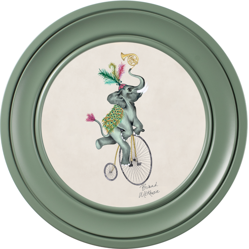 Balancing Act Elliot on Chalk White Framed Art Prints by Brand McKenzie