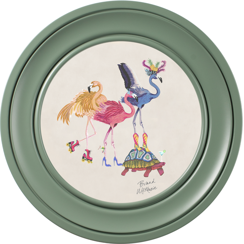 Balancing Act Flamboyance on Chalk White Framed Art Prints by Brand McKenzie