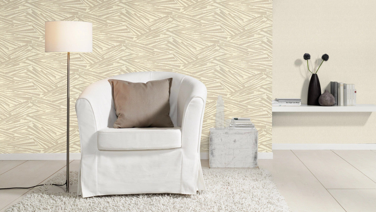 608335 Sky Lounge Abstract Fractal Beige Wallpaper by Rasch