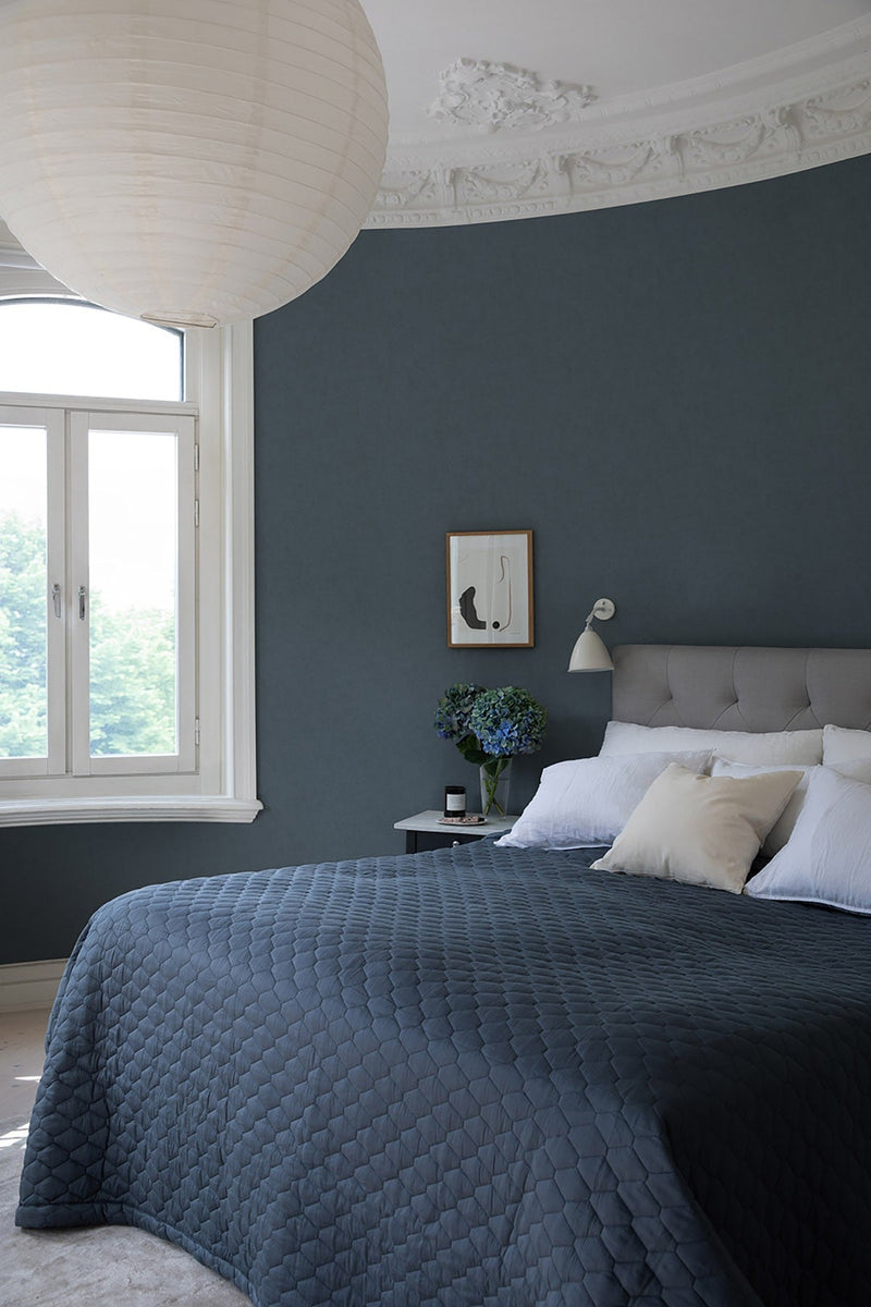 61071 Dark Petrol Kalk II Wallpaper by Tres Tintas