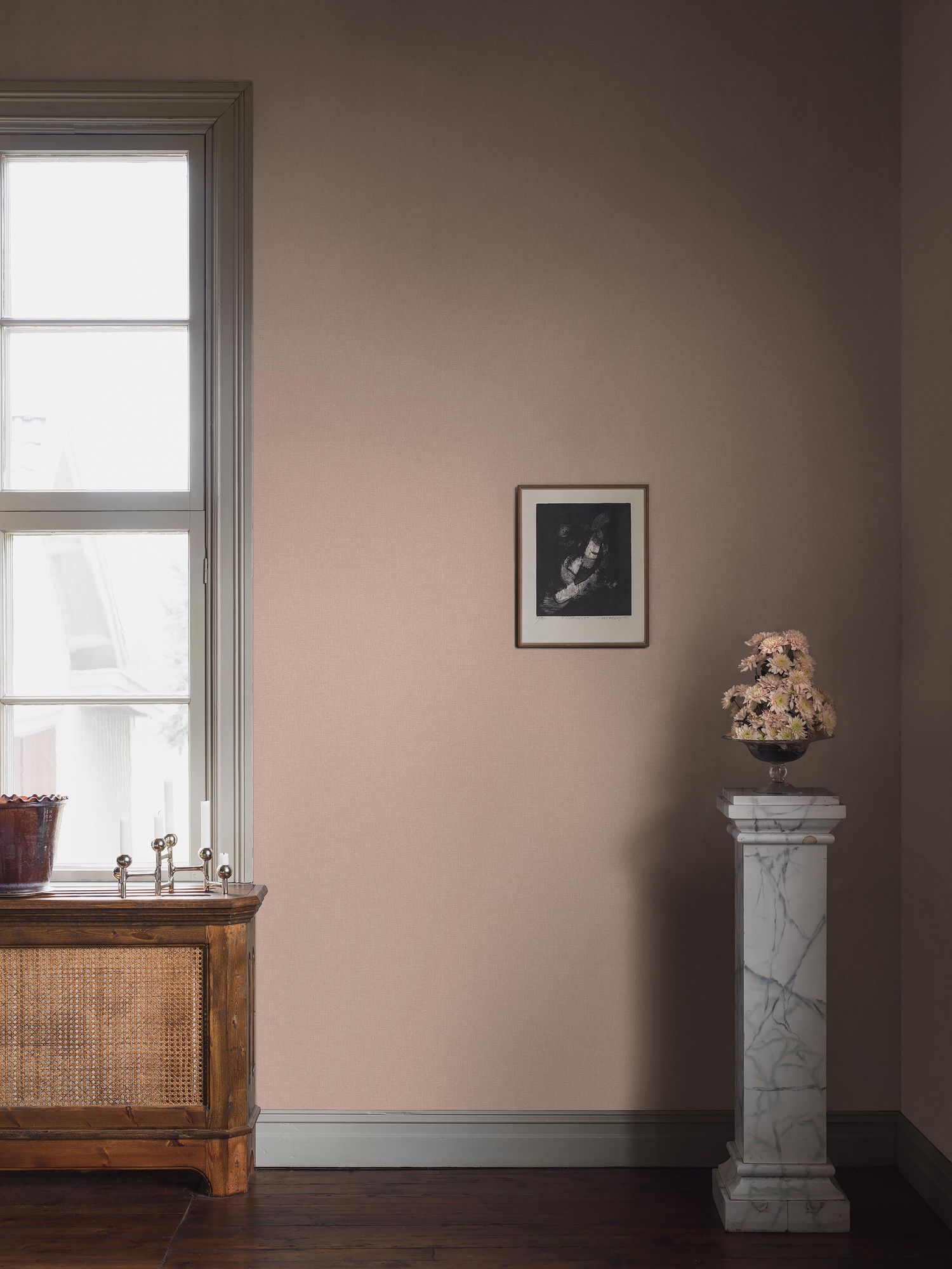 6125 Canvas Rose Pink Wallpaper by Boråstapeter