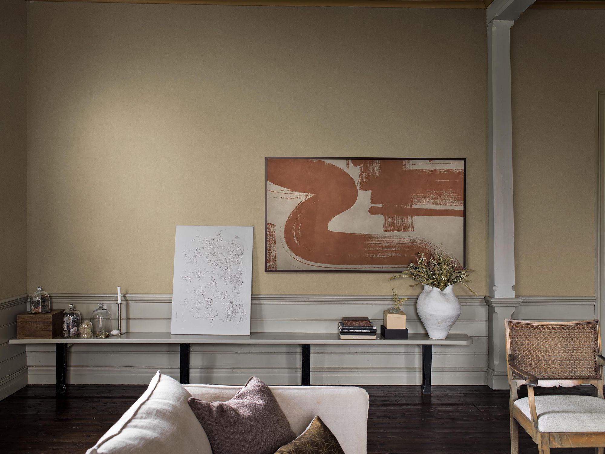 6126 Canvas Yellow Yellow Wallpaper by Boråstapeter