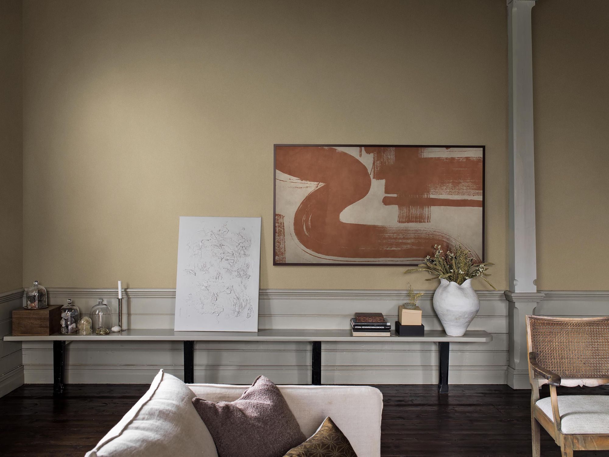 6126 Canvas Yellow Yellow Wallpaper by Boråstapeter