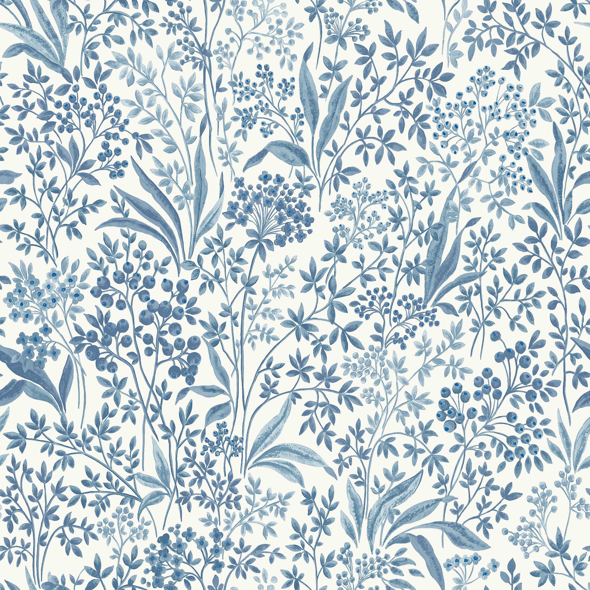 6145 Nocturne Light Blue and White Blue & White Wallpaper by Boråstapeter
