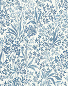 6145 Nocturne Light Blue and White Blue & White Wallpaper by Boråstapeter