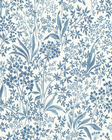 6145 Nocturne Light Blue and White Blue & White Wallpaper by Boråstapeter