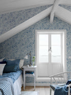 6145 Nocturne Light Blue and White Blue & White Wallpaper by Boråstapeter