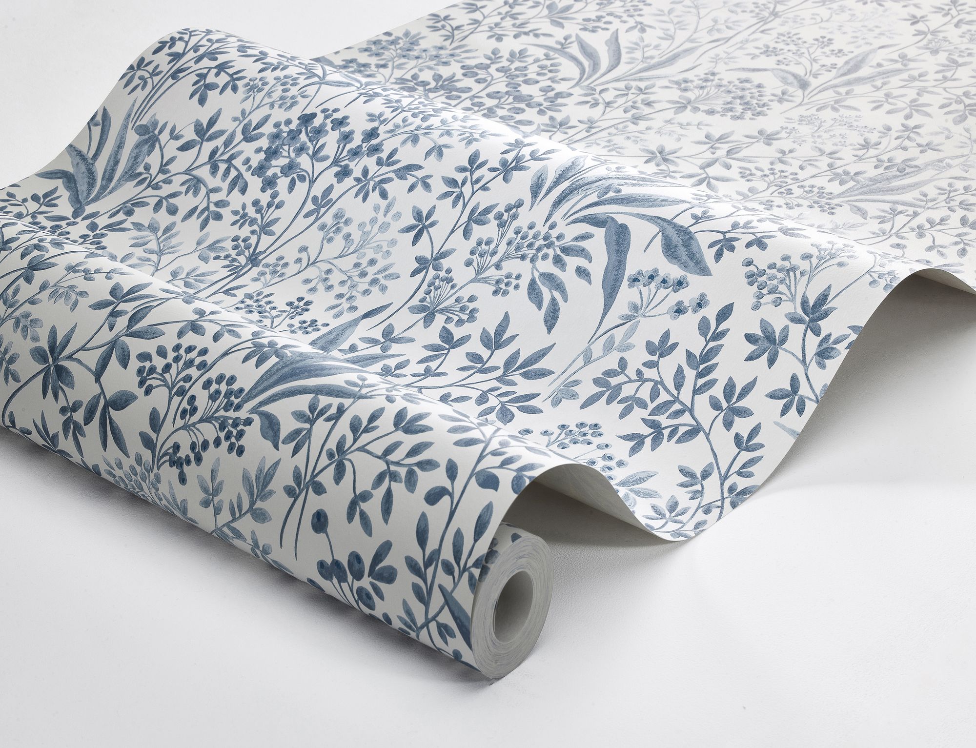 6145 Nocturne Light Blue and White Blue & White Wallpaper by Boråstapeter