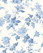 6146 Blomslinga Light Blue and White Blue & White Wallpaper by Boråstapeter