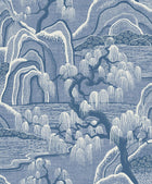 6147 Indigo Garden Dark Blue and White Blue & White Wallpaper by Boråstapeter