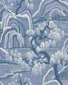 6147 Indigo Garden Dark Blue and White Blue & White Wallpaper by Boråstapeter