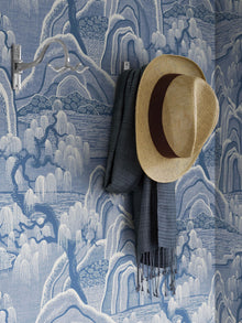6147 Indigo Garden Dark Blue and White Blue & White Wallpaper by Boråstapeter