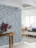 6149 Citronträd Light Blue and White Blue & White Wallpaper by Boråstapeter