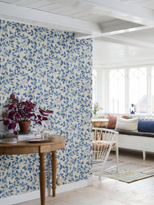 6149 Citronträd Light Blue and White Blue & White Wallpaper by Boråstapeter