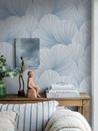 6152 Mirage Light Blue Blue & White Wallpaper by Boråstapeter