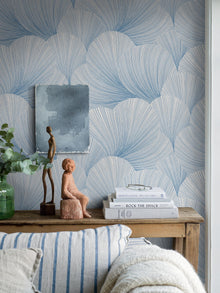 6152 Mirage Light Blue Blue & White Wallpaper by Boråstapeter