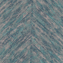 617542 Linares Chevron Teal Wallpaper by Rasch