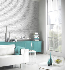 623004 White Brick VIP Wallpaper by Arthouse