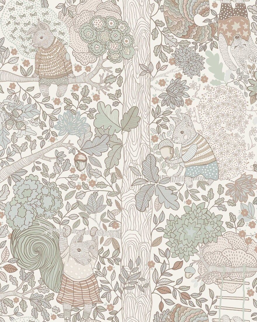 6291 Charlie Multicoloured Icons Wallpaper by Boråstapeter