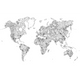 Black World Map Sandberg Edition Mural by Sandberg
